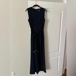 Tommy Hilfiger Crepe Belted Jumpsuit NAVY